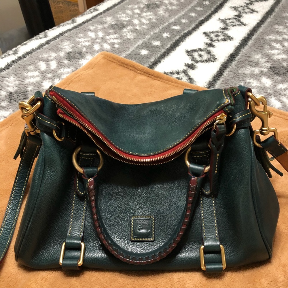 Dooney & Bourke Florentine Leather Satchel (teal)